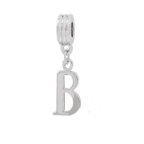 Alphabet Spacer Charm Beads Letter B for Snake Chain Bracelets - Sexy Sparkles Fashion Jewelry - 2