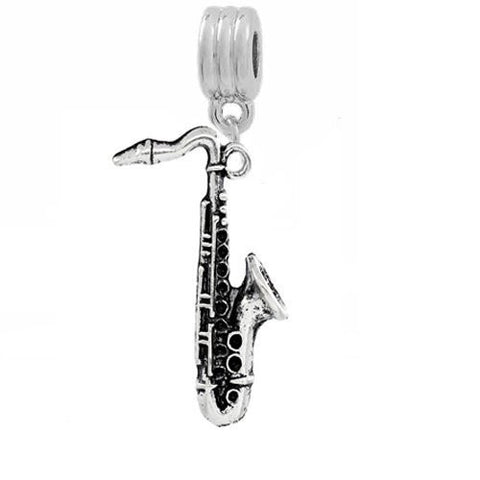 Saxophone European Bead Compatible for Most European Snake Chain Bracelet - Sexy Sparkles Fashion Jewelry - 2