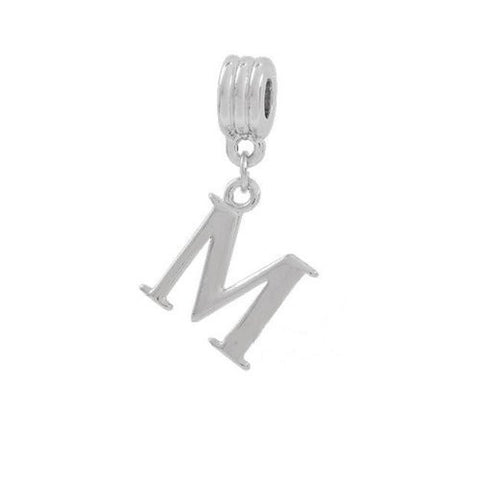 Alphabet Spacer Charm Beads Letter M for Snake Chain Bracelets - Sexy Sparkles Fashion Jewelry - 2