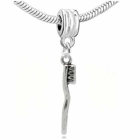 Toothbrush Dangle Spacer European Bead Compatible for Most European Snake Chain Bracelet - Sexy Sparkles Fashion Jewelry - 2