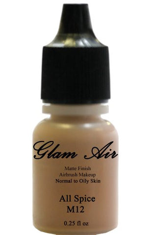 Airbrush Makeup Foundation Matte M12 All Spice and M14 Toasted Walnut Water-based Makeup Lasting All Day 0.25 Oz Bottle By Glam Air - Sexy Sparkles Fashion Jewelry - 2