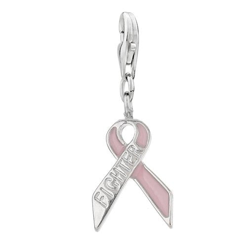 Fighter Ribbon Awarness Clip On For Bracelet Charm Pendant for European Charm Jewelry w/ Lobster Clasp - Sexy Sparkles Fashion Jewelry