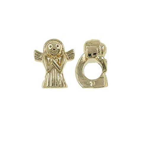 Gold Tone Angel Charm European Bead Compatible for Most European Snake Chain Bracelet - Sexy Sparkles Fashion Jewelry - 1