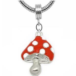 Mushroom Charm Dangle European Bead Compatible for Most European Snake Chain Bracelet - Sexy Sparkles Fashion Jewelry - 2