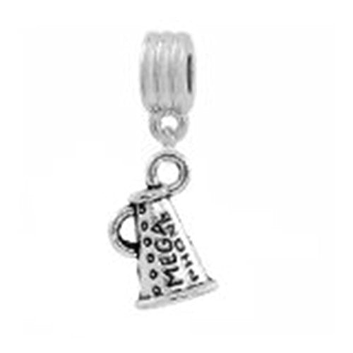 Megaphone Dangle European Bead Compatible for Most European Snake Chain Charm Bracelet