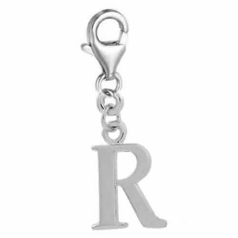 Dangling Letter R Clip on Pendant Charm for Bracelet or Necklace - Sexy Sparkles Fashion Jewelry - 2