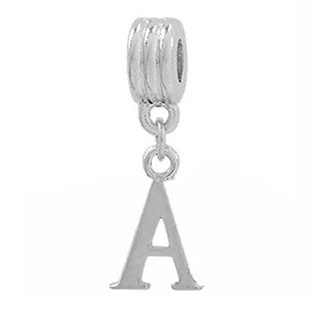 Alphabet Spacer Charm Beads Letter A for Snake Chain Bracelets - Sexy Sparkles Fashion Jewelry - 1