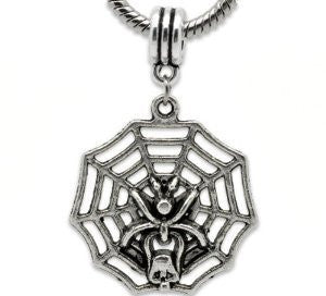 Halloween Spider on Web European Bead Compatible for Most European Snake Chain Bracelet - Sexy Sparkles Fashion Jewelry - 4