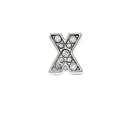 Floating Charms for Glass Living Memory Locket Pendants "X" - Sexy Sparkles Fashion Jewelry - 1