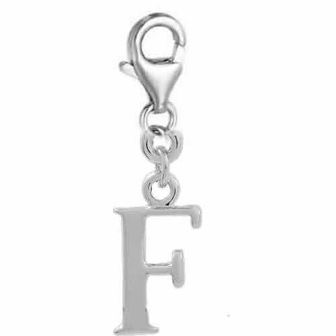 Dangling Letter F Clip on Pendant Charm for Bracelet or Necklace - Sexy Sparkles Fashion Jewelry - 2