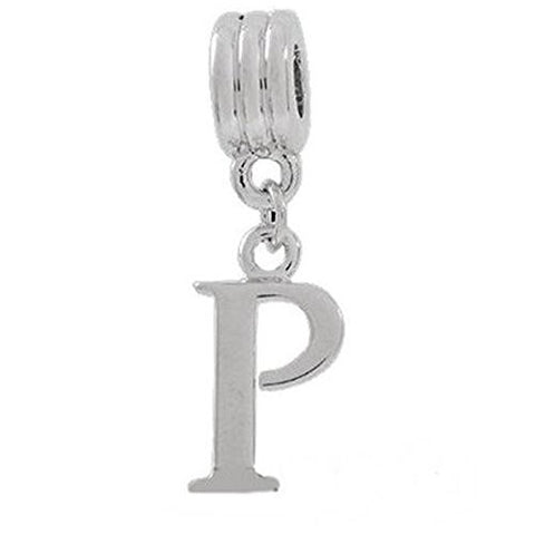 Alphabet Spacer Charm Beads Letter P for Snake Chain Bracelets - Sexy Sparkles Fashion Jewelry - 1