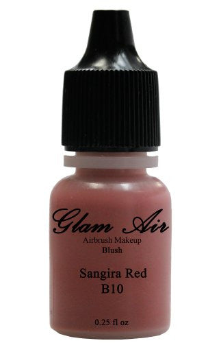 Glam Air Airbrush Blush Makeup for All Skin Types 0.25 Oz Bottle(SANGIRA RED B10)