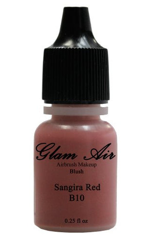 Glam Air Airbrush Blush Makeup for All Skin Types 0.25 Oz Bottle(SANGIRA RED B10) - Sexy Sparkles Fashion Jewelry - 1