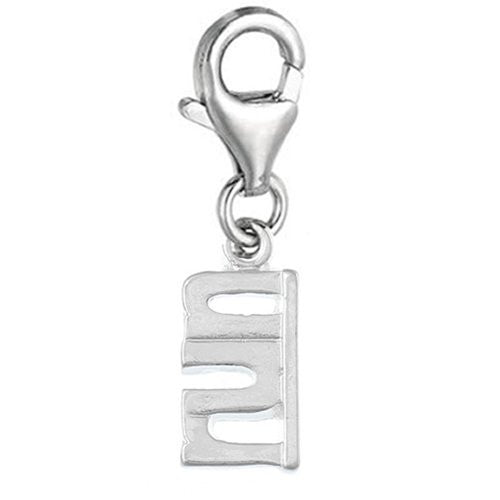 Clip on Run Dangle Charm Pendant for European Clip on Charm Jewelry w/ Lobster Clasp