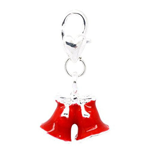 Clip on Christmas Bells Charm for European Jewelry w/ Lobster Clasp - Sexy Sparkles Fashion Jewelry