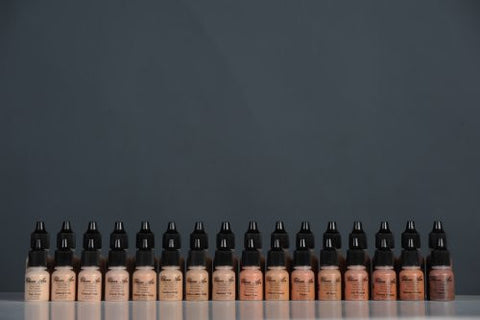 Glam Air Airbrush Water-based Large 0.50 Fl. Oz. Bottles of Foundation in 5 Assorted Dark Matte Shades (For Oily to Normal Skin) - Sexy Sparkles Fashion Jewelry - 3
