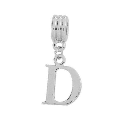 Alphabet Spacer Charm Beads Letter D for Snake Chain Bracelets - Sexy Sparkles Fashion Jewelry - 2