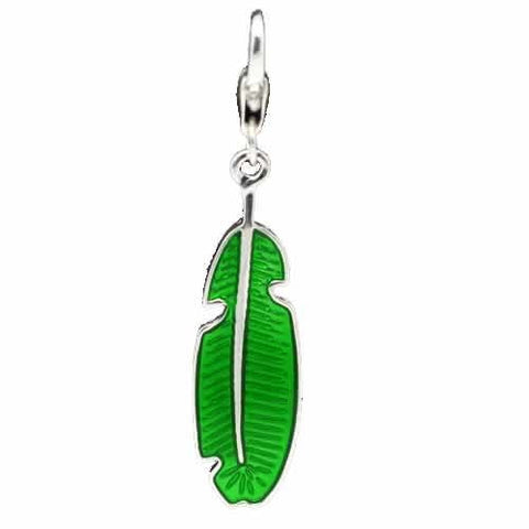 Clip on Feather Charm Pendant for European Jewelry w/ Lobster Clasp - Sexy Sparkles Fashion Jewelry - 4