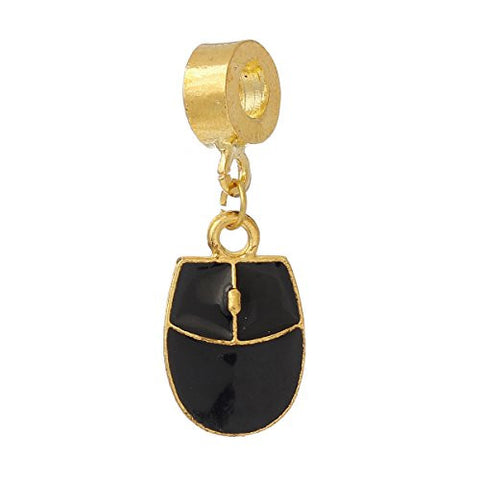 Computer Mouse Dangle Charm European Bead Compatible for Most European Snake Chain Bracelet - Sexy Sparkles Fashion Jewelry - 1