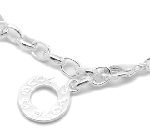 Silver Plated Link Chain Bracelets 23cm(9") long - Sexy Sparkles Fashion Jewelry - 2
