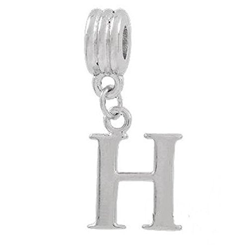 Alphabet Spacer Charm Beads Letter H for Snake Chain Bracelets