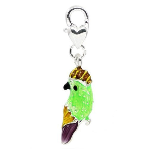 Parrot Clip on Pendant for European Charm Jewelry w/ Lobster Clasp - Sexy Sparkles Fashion Jewelry - 4