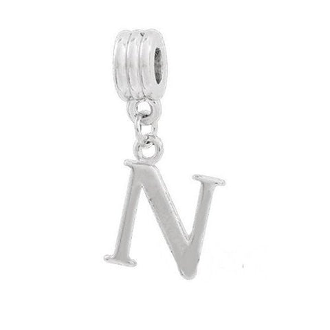 Alphabet Spacer Charm Beads Letter N for Snake Chain Bracelets - Sexy Sparkles Fashion Jewelry - 2