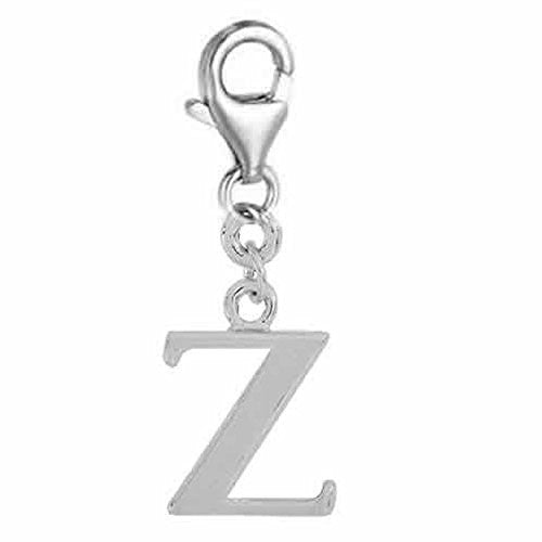 Dangling Letter Z Clip on Pendant Charm for Bracelet or Necklace - Sexy Sparkles Fashion Jewelry - 1