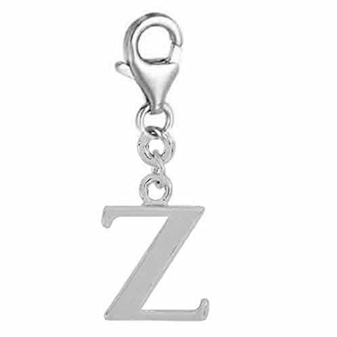 Dangling Letter Z Clip on Pendant Charm for Bracelet or Necklace - Sexy Sparkles Fashion Jewelry - 1