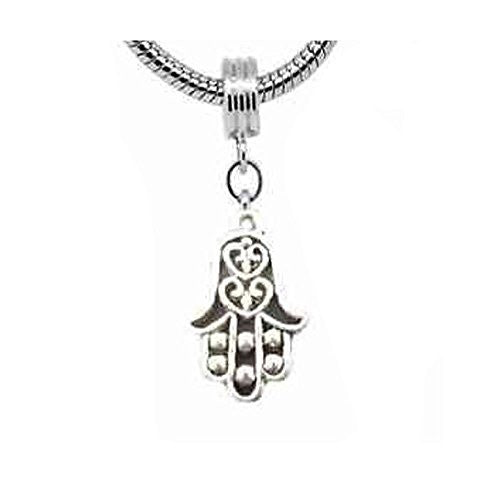 Hamsa Hand Charm Dangle Spacer For Snake Chain Charm Bracelet - Sexy Sparkles Fashion Jewelry