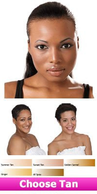 Glam Air Airbrush Water-based 0.50 Fl. Oz. Bottles of Foundation in 5 Assorted Tan Matte Shades (For Normal to Oily Tan/dark Olive Skin) - Sexy Sparkles Fashion Jewelry - 5