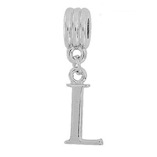 Alphabet Spacer Charm Beads Letter L for Snake Chain Bracelets
