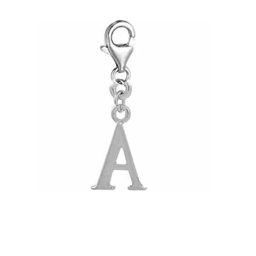 Dangling Letter A Clip on Pendant Charm for Bracelet or Necklace - Sexy Sparkles Fashion Jewelry