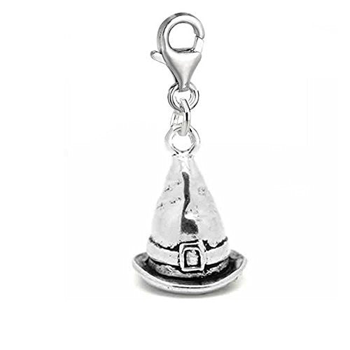 Clip-on Witch Hat Charm for European Clip on Charm Jewelry w/ Lobster Clasp - Sexy Sparkles Fashion Jewelry