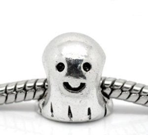 Cute Ghost Bead Spacer for Snake Chain Charm Bracelet - Sexy Sparkles Fashion Jewelry - 2