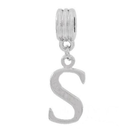 Alphabet Spacer Charm Beads Letter S for Snake Chain Bracelets - Sexy Sparkles Fashion Jewelry - 2