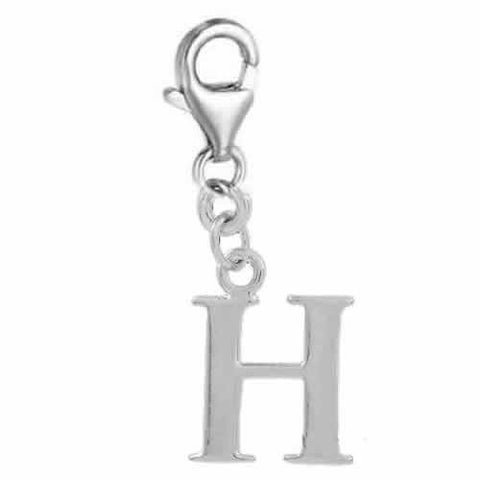 Dangling letter H Clip on Pendant Charm for Bracelet or Necklace - Sexy Sparkles Fashion Jewelry - 2
