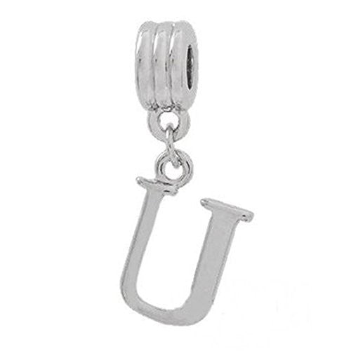 Alphabet Spacer Charm Beads Letter Ufor Snake Chain Bracelets