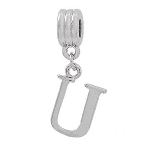 Alphabet Spacer Charm Beads Letter Ufor Snake Chain Bracelets - Sexy Sparkles Fashion Jewelry - 1