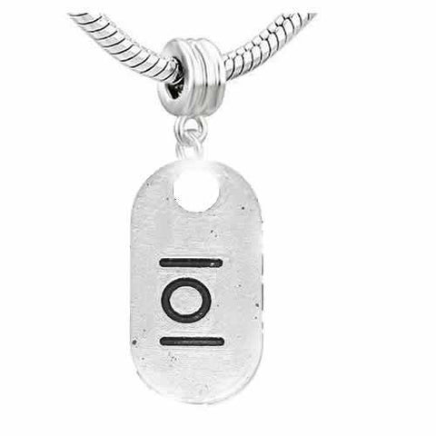 One Sided Lol laugh Out Loud European Bead Compatible for Most European Snake Chain Bracelet - Sexy Sparkles Fashion Jewelry - 2
