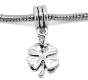 Four-leaf Clover Dangle Charm European Bead Compatible for Most European Snake Chain Bracelet - Sexy Sparkles Fashion Jewelry - 4