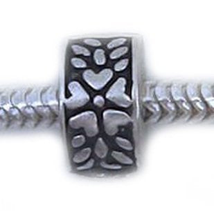 Flower Hearts Clip Lock Stopper Bead For Snake Chain Bracelet - Sexy Sparkles Fashion Jewelry - 2
