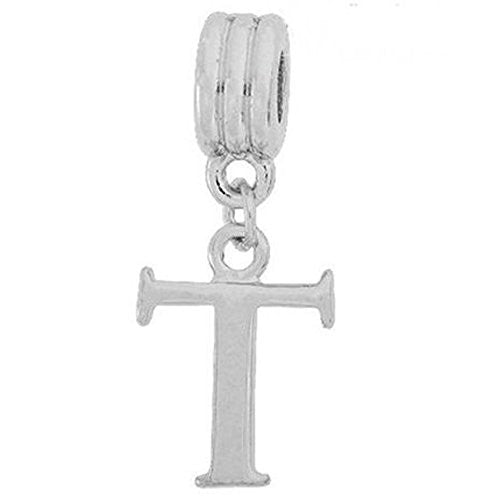 Alphabet Spacer Charm Beads Letter T for Snake Chain Bracelets - Sexy Sparkles Fashion Jewelry - 1
