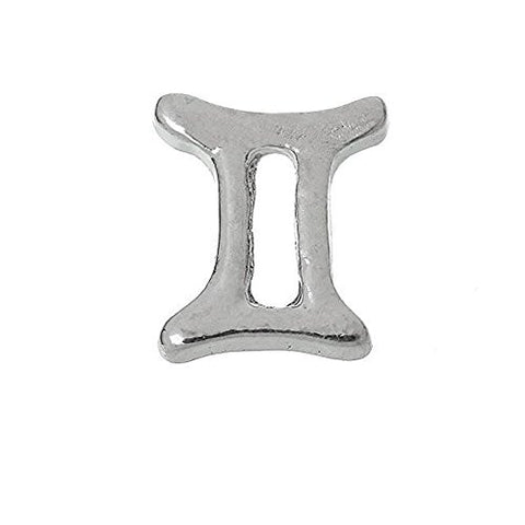 Floating Charms for Glass Living Memory Locket Pendant and Stainless Steel Back Plate (Gemini Floating Charm) - Sexy Sparkles Fashion Jewelry - 1