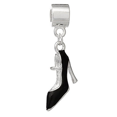 High Heeled Shoe Dangle Charm European Bead Compatible for Most European Snake Chain Bracelet - Sexy Sparkles Fashion Jewelry - 1