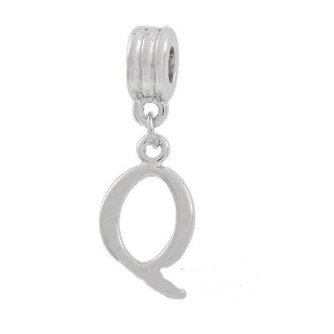 Alphabet Spacer Charm Beads Letter Q for Snake Chain Bracelets - Sexy Sparkles Fashion Jewelry - 2