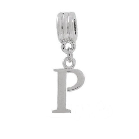Alphabet Spacer Charm Beads Letter P for Snake Chain Bracelets - Sexy Sparkles Fashion Jewelry - 2