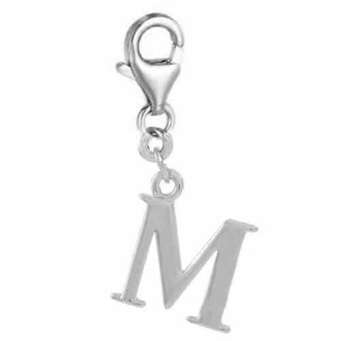 Dangling Letter M Clip on Pendant Charm for Bracelet or Necklace - Sexy Sparkles Fashion Jewelry - 2