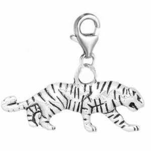 Walking Tiger Pendant for European Clip on Charm Jewelry w/ Lobster Clasp - Sexy Sparkles Fashion Jewelry - 2