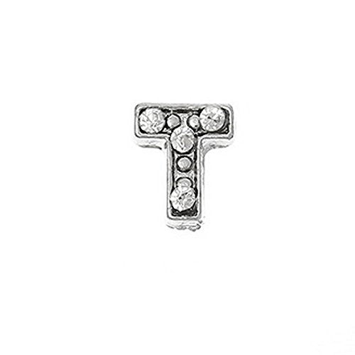 Floating Charms for Glass Living Memory Locket Pendants "T" - Sexy Sparkles Fashion Jewelry - 1